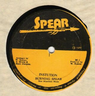 12  Burning Spear " Instution " / Natural " 1979 Roots Reggae On Spear