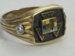 Mason Masonic Engraved 14k Gold Ring High Priest 1926 - 27
