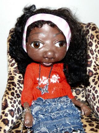 Black Character Doll Resin Ooak Artist?