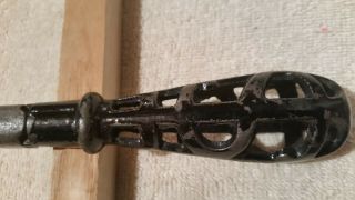 Old Ornate Cast Iron Tool Holder Handle File Handle