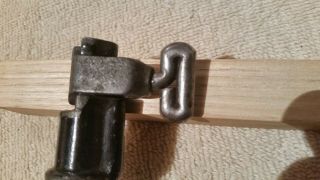 Old ornate cast iron tool holder handle file handle 2