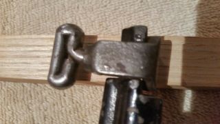 Old ornate cast iron tool holder handle file handle 3