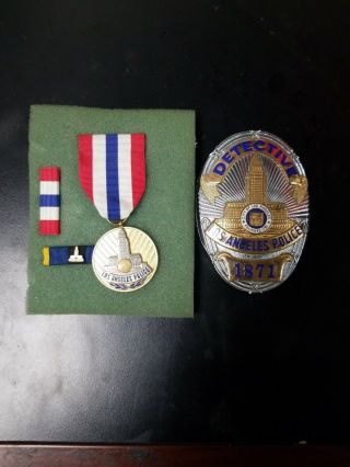 Vintage Los Angeles Detective Badge By Sun Badge Company