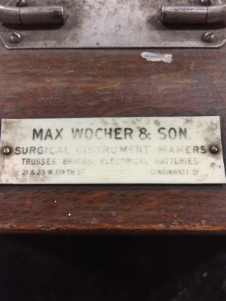 Antique Medical Device Max Wocher & Son Surgical Instruments Cincinnati Oh
