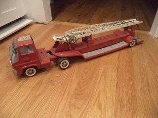 Vintage Tonka Fire Ladder Truck Firetruck Pressed Steel Toy 30 " Metal