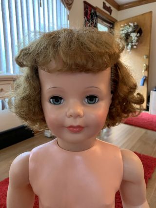 Vintage Doll Ideal Patti Playpal Blonde/ Light Brown Curly 35”
