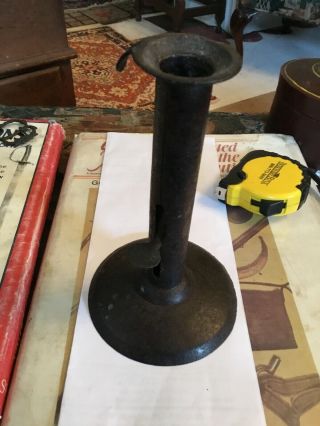 18th Early 19th Century Iron Push - Up Candlestick Chair Hanger As Well