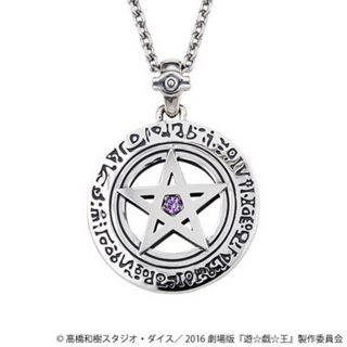 Yu - Gi - Oh Black Magician Pendant Silver 925 White Clover Necklace Anime Japan