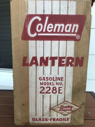 Vintage Coleman Gasoline Lantern Model No.  228e Produced March 1960