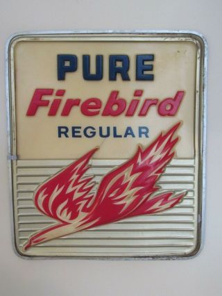 Old 1961 Pure Oil Firebird Gas Pump Sign