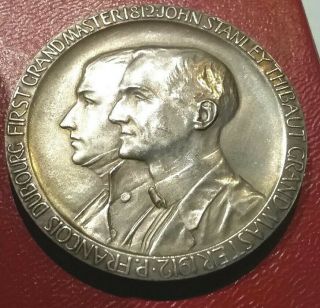 (pgasteelers1) Orleans,  La.  1912 Masonic Medal Centennial Grand Lodge Silver