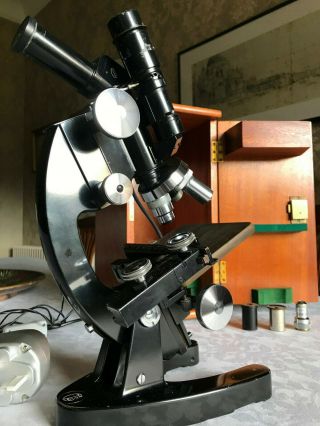 Vintage Cooke Troughton & Simms Metallurgical Microscope - Watson Lenses,  Cased