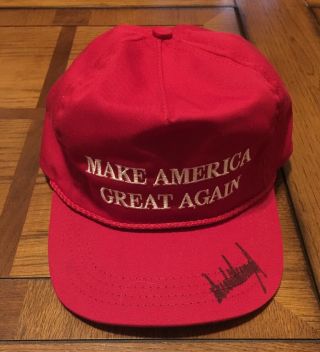 DONALD TRUMP signed MAKE AMERICA GREAT AGAIN HAT AUTOGRAPH 45th president MAGA 2