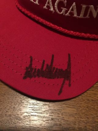 DONALD TRUMP signed MAKE AMERICA GREAT AGAIN HAT AUTOGRAPH 45th president MAGA 3