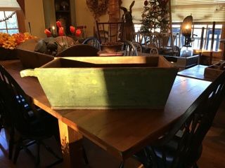Antique Primitive Dough Box - Old Green Paint