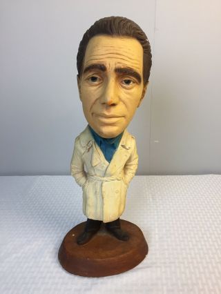 Vintage Esco 16 " Chalkware Statue / Figurine Of Humphrey Bogart
