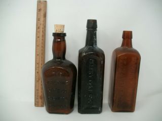 Antique Apothecary Parmacy Medicine Bottles Maltine Only For Particular Custome