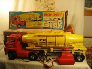 Vintage Deluxe Reading Topper Toys Johnny Express Tractor Trailer & Tanker W Box