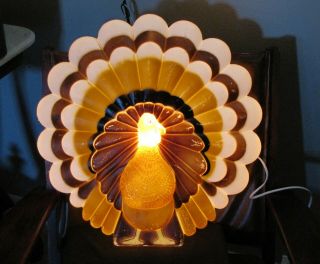 Vtg Don Featherstone Lighted Turkey Thanksgiving Decor Blow Mold Union Products