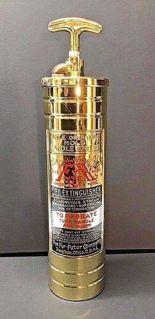 Antique Fyr - Fyter 1qt.  Brass Fire Extinguisher