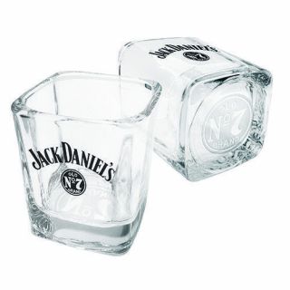 Jack Daniels Set Of 2 Spirit Glasses 275ml Print Man Cave Bar Gift (jd009003)