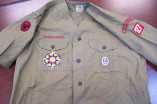 1930 ' s era Eagle Scout patch,  1935 BSA National Jamboree patch on uniform shirt 2
