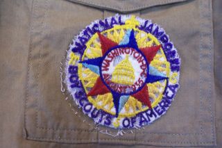 1930 ' s era Eagle Scout patch,  1935 BSA National Jamboree patch on uniform shirt 3