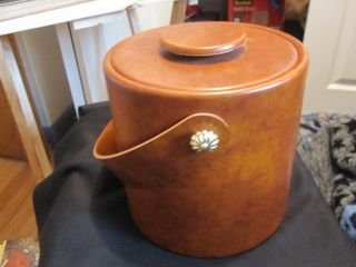 Vintage Kraftware Ice Bucket Faux Leather - 2