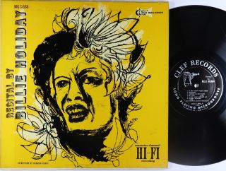 Billie Holiday - A Recital By Lp - Clef - Mg C - 686 - David Stone Martin Mono Dg