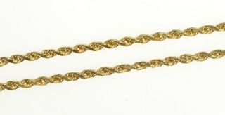 14k 1.  6mm Rope Chain Rolling Twist Spiral Link Necklace 20 " Yellow Gold 89