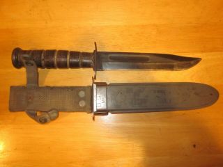 Ww 2 United States Navy Mk 2 Fighting Knife Camillus N.  Y With Scabbard 1944 Made