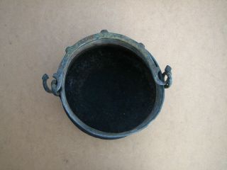 Old Antique Primitive Bowl Bucket Vessel Hand Wrought Copper Ottoman Era 19th. 3