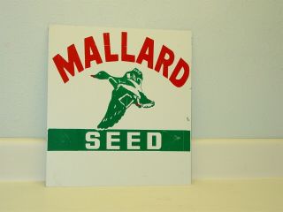 Vintage Mallard Seed Sign,  Agriculture Advertising,