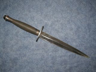 British Ww2 Fairbairn–sykes Knife Dagger Broad Arrow Marked