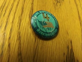 1931 U.  M.  W.  A United Mine Workers Of America Coal Mining Miner Pin Back Button