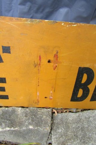 Burma Shave Blades wooden sign 1941 2 sided early pumpkin? paint 40 