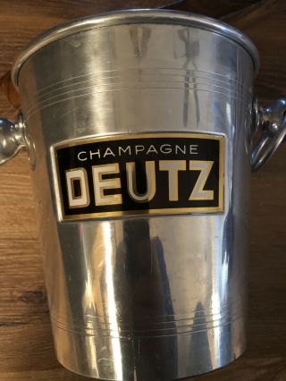 Deutz Vintage Aluminum Champagne Ice Bucket Made In France