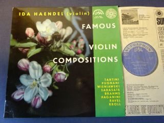 Famous Violin Compositions (ravel,  Paganini) Lp,  Ida Haendel Supraphon Sua 10465