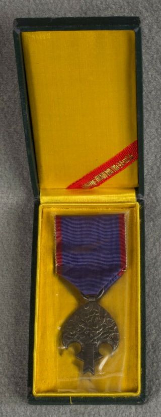Manchuria Last Emperor Visit Commemorative Medal Badge 1935 Japanese Army & Box　