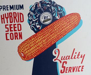 1950s STEWART HYBRID CORN Feed Sign farm 2