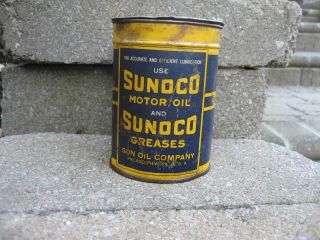 Vintage Sunoco Water Pump Grease 1lb Can.  Sun Oil Company