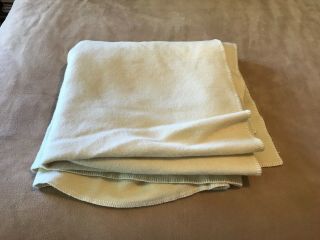 Vintage Faribo Wool Blanket Ivory 82 X 89 " Made In Usa Has Flaws