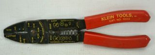 Klein Tools Slim Wire Screw Stud Cutter Crimper Splicer Stripper Pliers 1002 Usa