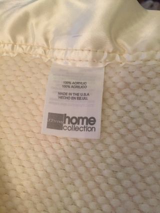 JCPenney Home Acrylic Waffle Weave Twin Blanket 67 