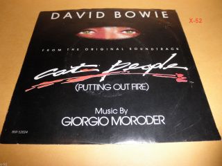 David Bowie Putting Out Fire Cat People Giorgio Moroder 7 " Vinyl Single Lp Recor