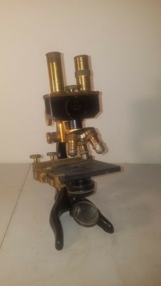 Antique Ernst Leitz Wetzlar Binocular Compound Microscope