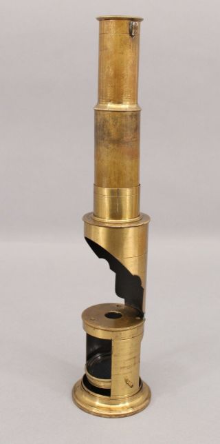 19thC Antique English J.  H.  Steward 406 Strand Brass Martin Type Drum Microscope 3