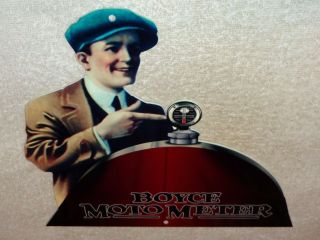 Vintage " Boyce Moto Meter 10 " Metal Ford Model T Car,  Truck Gasoline & Oil Sign