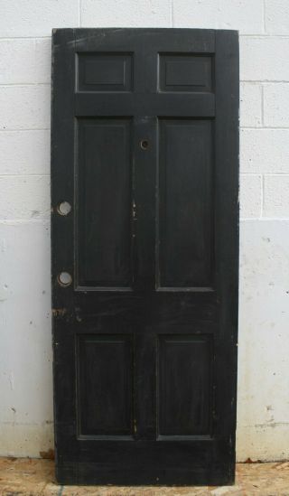 32 " X80 " X1.  75 " Vintage Antique Solid Wood Wooden Exterior Interior Door 6 Panels