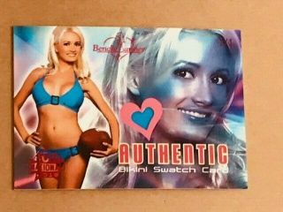2005 Holly Madison Benchwarmer 1/1 40th National Red Foil Bikini Swatch Card